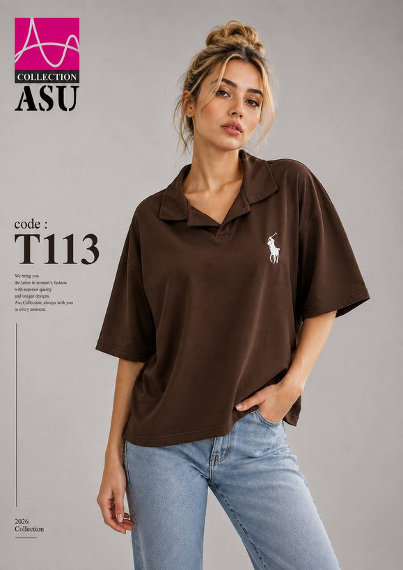 تیشرت باکسی POLO Ralph زنانه کد T_113