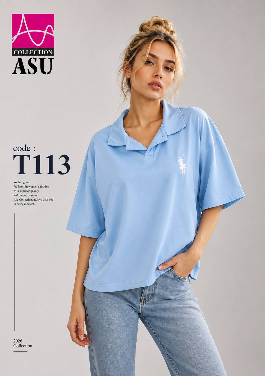 تیشرت باکسی POLO Ralph زنانه کد T_113