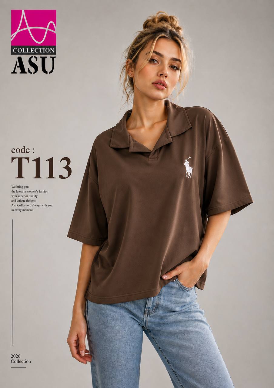 تیشرت باکسی POLO Ralph زنانه کد T_113