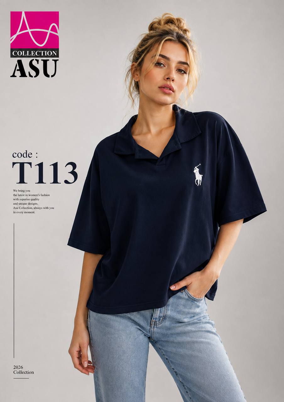 تیشرت باکسی POLO Ralph زنانه کد T_113