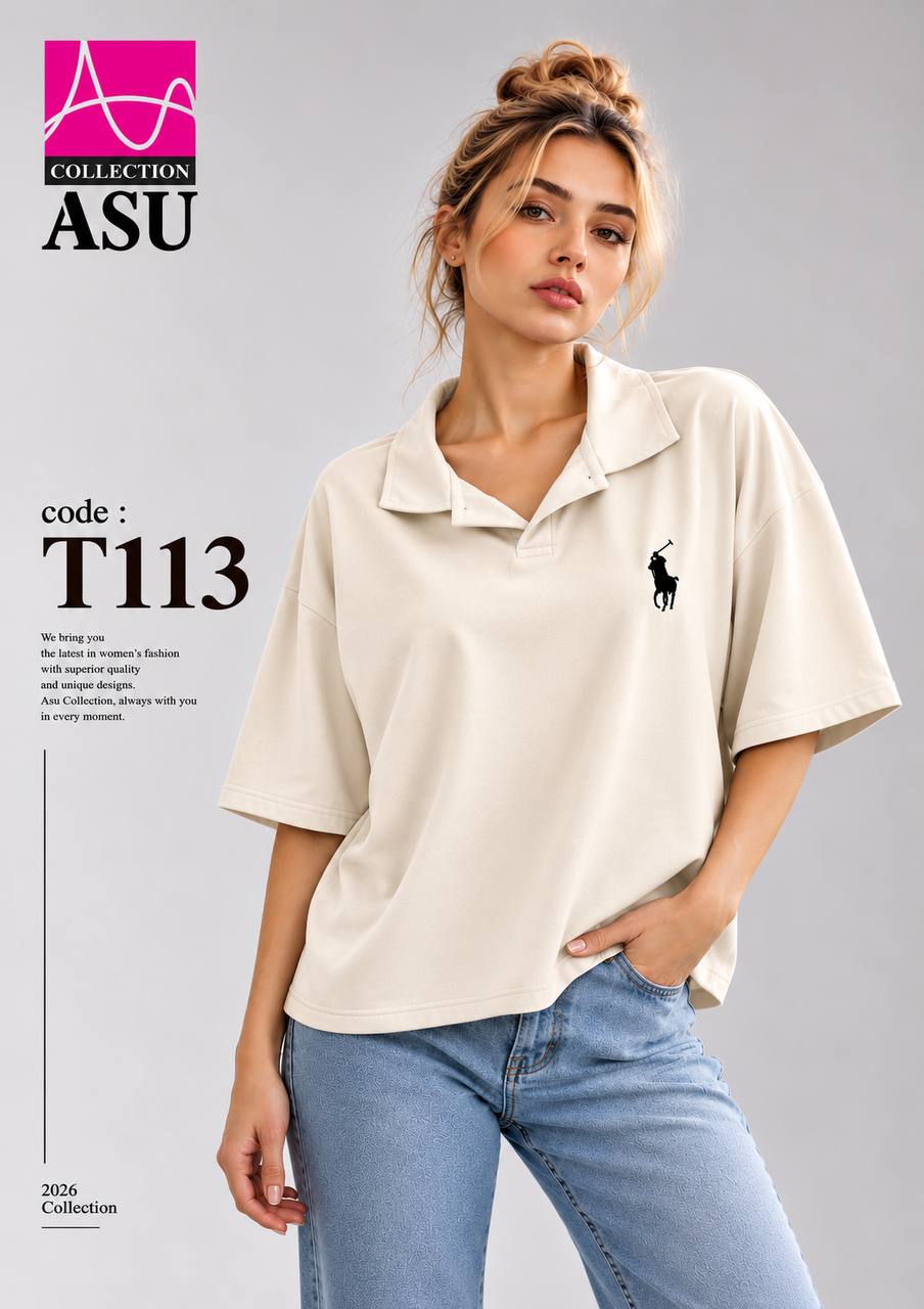 تیشرت باکسی POLO Ralph زنانه کد T_113