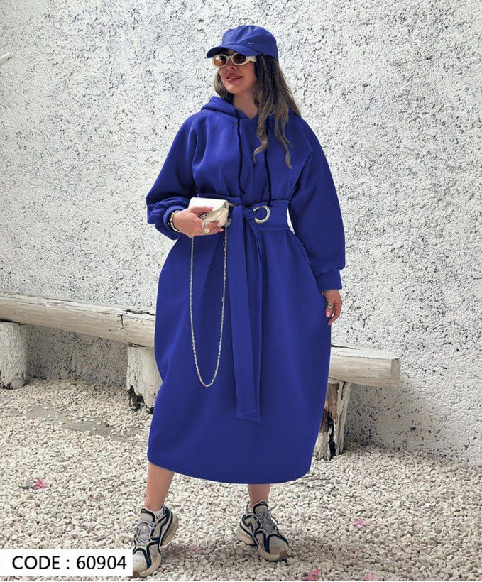 هودی لانگ کمر پانچی زنانه کد 60904
