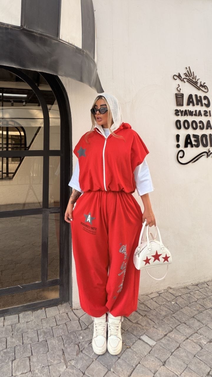 ست سه تیکه وست تیشرت شلوار پاییزه زنانه