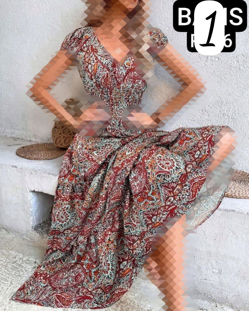 پیراهن لاکچری گریشه زنانه کد R076
