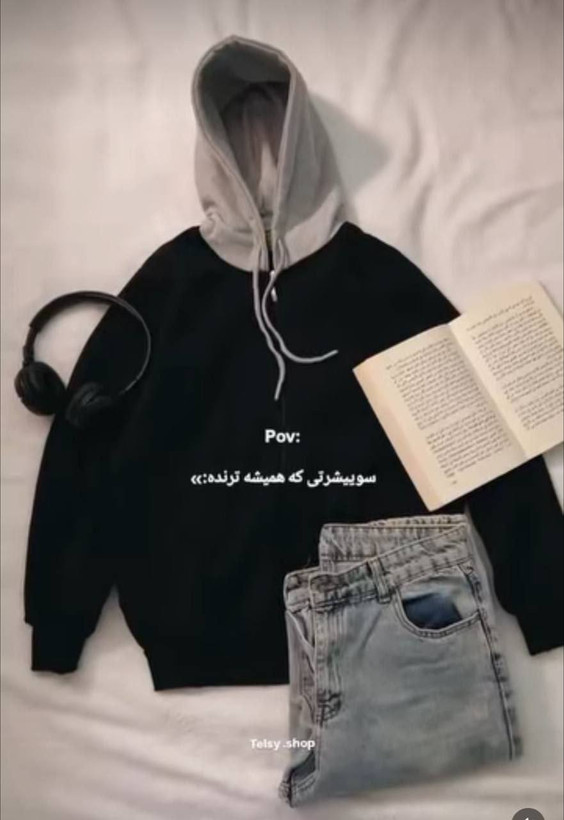 سویشرت زنانه کلاه طوسی داخل کرک