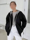سویشرت زنانه کلاه طوسی داخل کرک