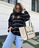 بلوز بافت راه راه زنانه