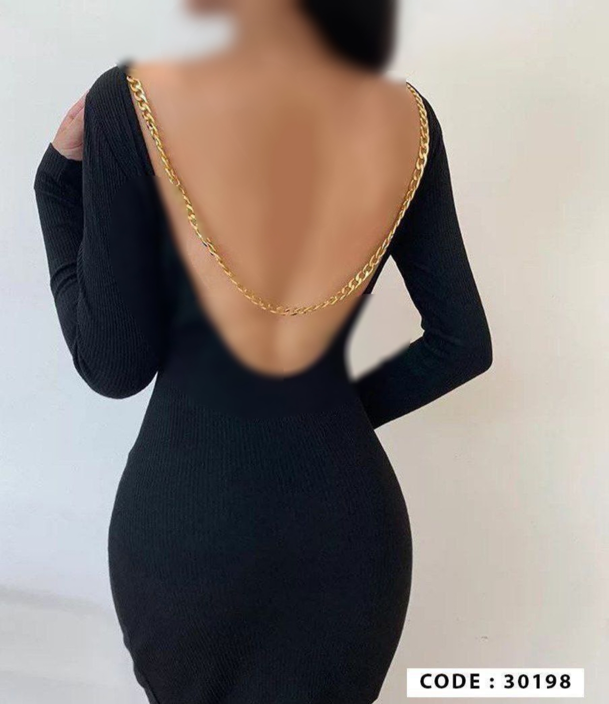 ماکسی پشت زنجیر مجلسی زنانه کد 30198