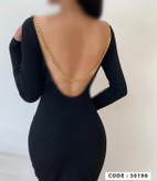ماکسی پشت زنجیر مجلسی زنانه کد 30198