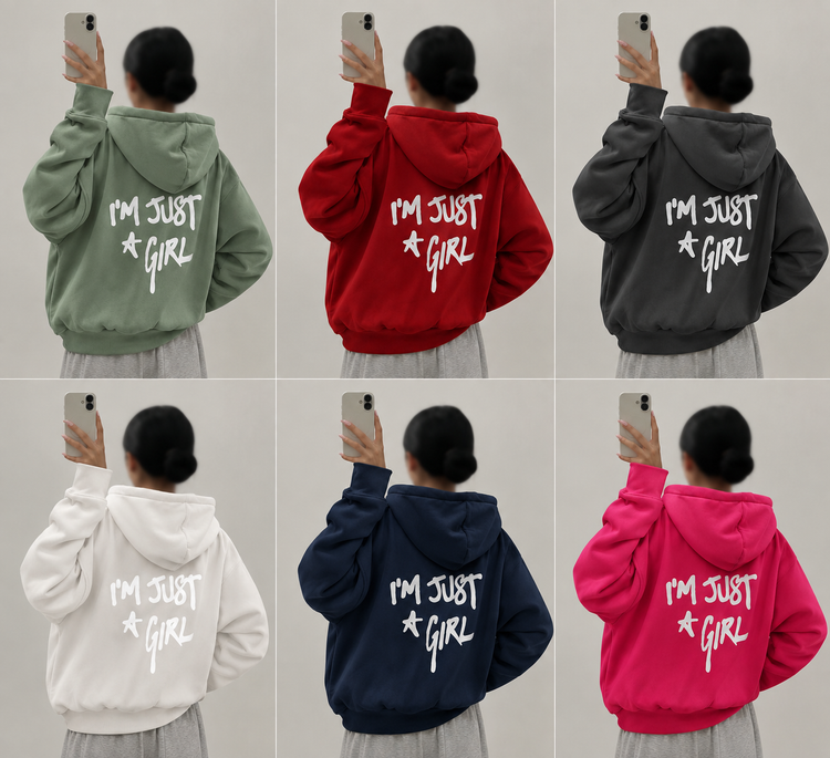 سویشرت بیسیک پاییزه “I’M JUST A GIRL” دخترانه