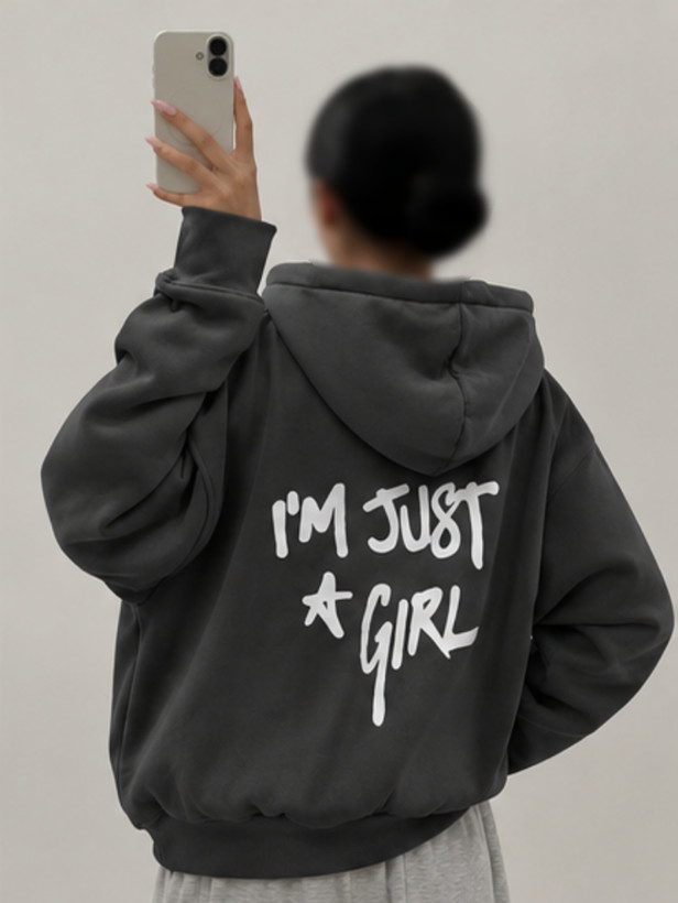 سویشرت بیسیک پاییزه “I’M JUST A GIRL” دخترانه