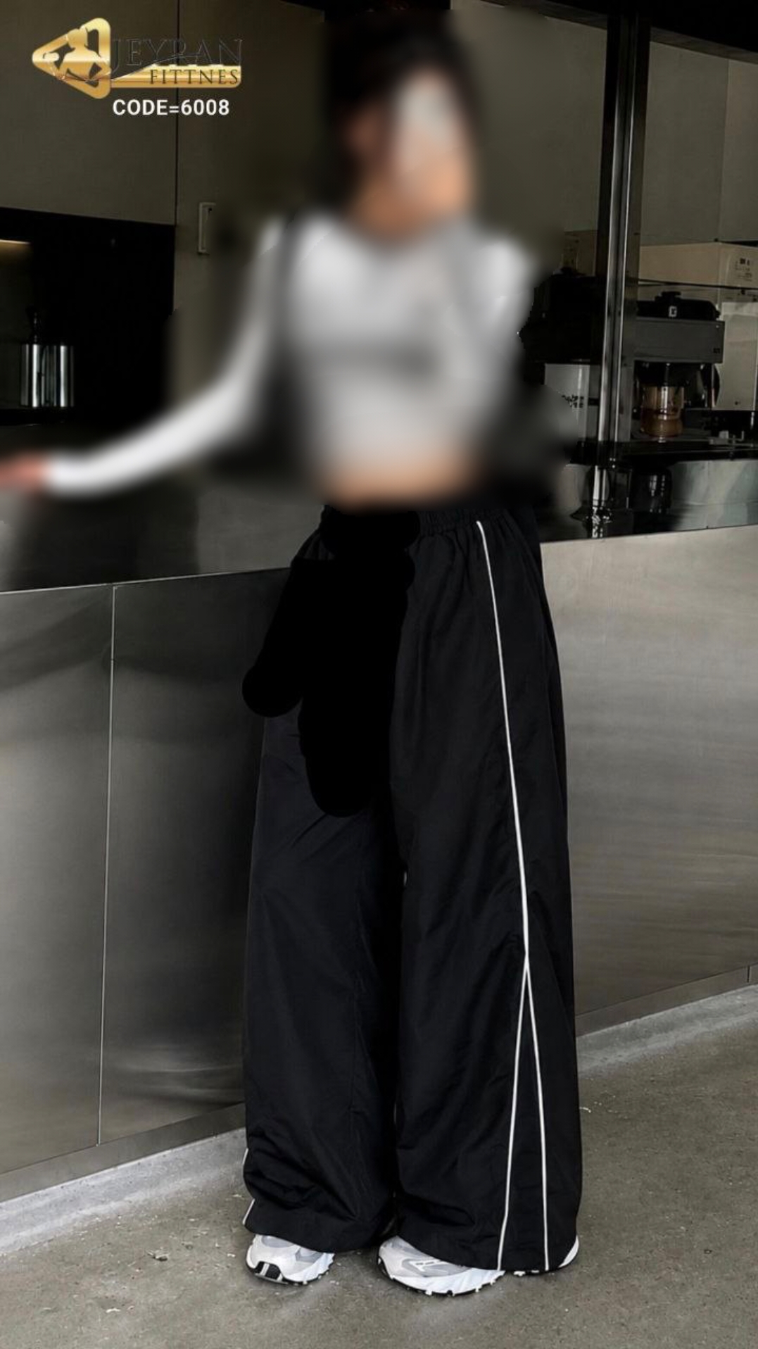شلوار فول بگ نوار دوزی زنانه کد 6008
