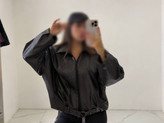 بامبر چرم آستر دار برسین زمستانه زنانه کد 80067