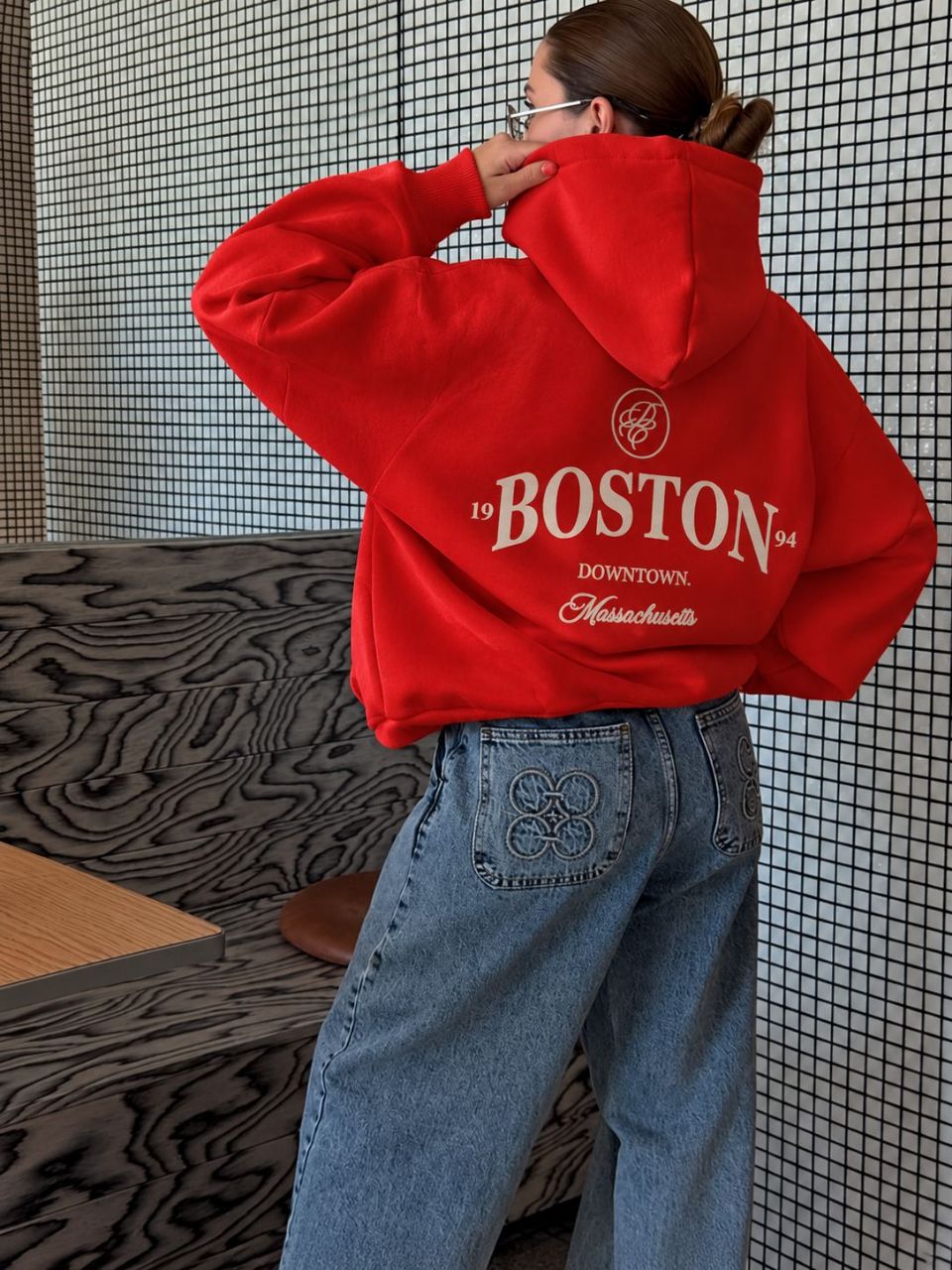 هودی جیب کانگورویی زنانه BOSTON
