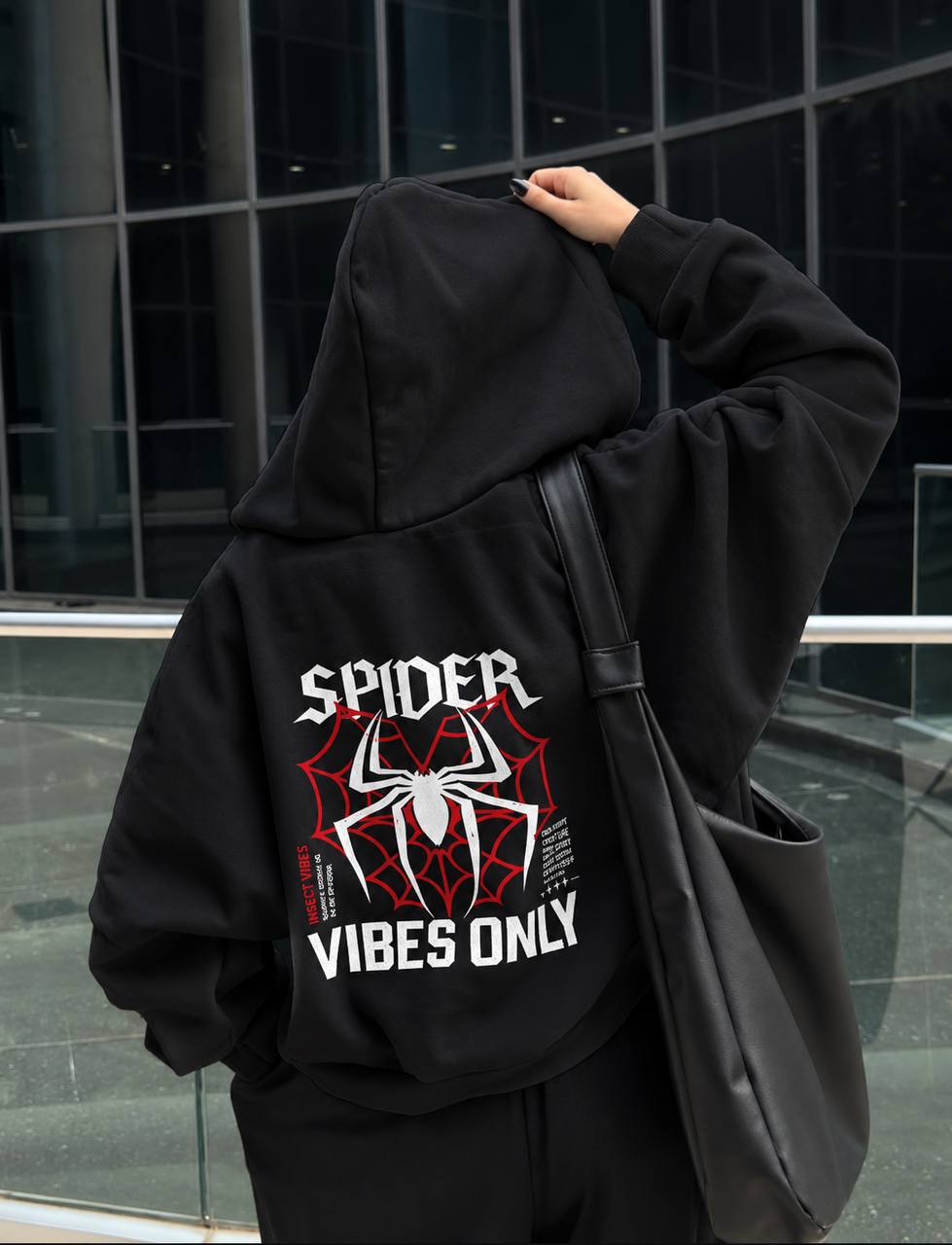 هودی کلاهدار لش قواره دار spider